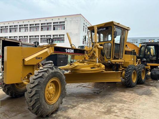 ญี่ปุ่นเดิม 140H Caterpillar Motor Grader การใช้งานความปลอดภัยมือสอง
