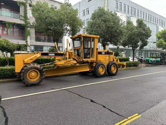 ญี่ปุ่นเดิม 140H Caterpillar Motor Grader การใช้งานความปลอดภัยมือสอง