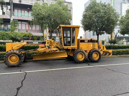 ญี่ปุ่นเดิม 140H Caterpillar Motor Grader การใช้งานความปลอดภัยมือสอง