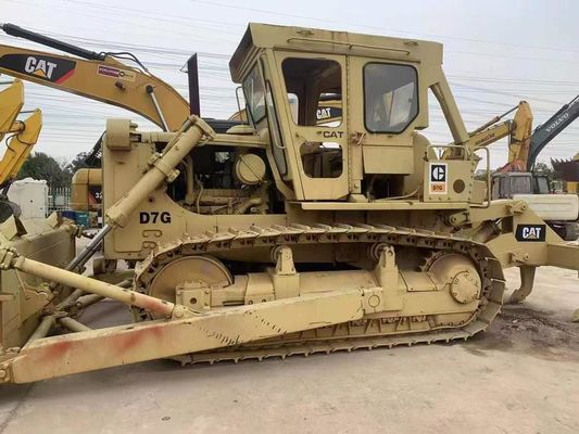 แรง Caterpillar มือสอง D7G Dozer ประสิทธิภาพพลังงาน 6 Way Blade