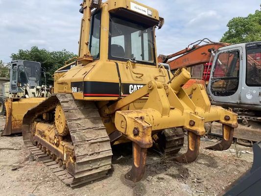 สีเดิม Caterpillar D6N XL บูลโดเซอร์ขนาดเล็กมือสองที่มีไฮดรอลิก Ripper