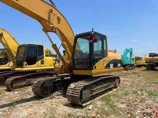320C เครื่องขุด CAT ที่ใช้แล้ว Caterpillar เครื่องขุด 20 ตัน การดําเนินงานความปลอดภัย