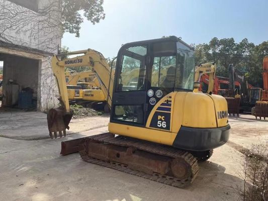 สีเดิม ใช้เครื่องขุด Komatsu PC56MR-2 ในสภาพดีเยี่ยม