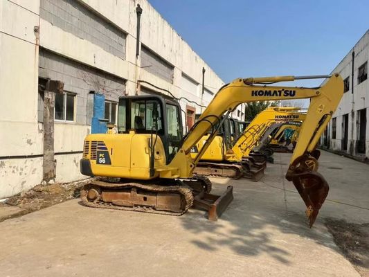 สีเดิม ใช้เครื่องขุด Komatsu PC56MR-2 ในสภาพดีเยี่ยม