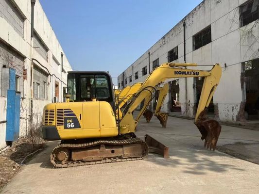 สีเดิม ใช้เครื่องขุด Komatsu PC56MR-2 ในสภาพดีเยี่ยม