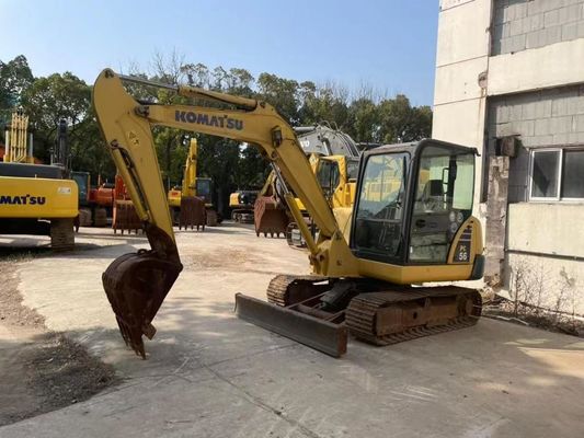 สีเดิม ใช้เครื่องขุด Komatsu PC56MR-2 ในสภาพดีเยี่ยม