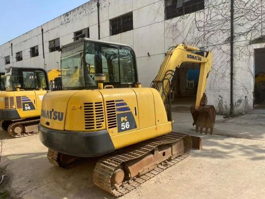 สีเดิม ใช้เครื่องขุด Komatsu PC56MR-2 ในสภาพดีเยี่ยม