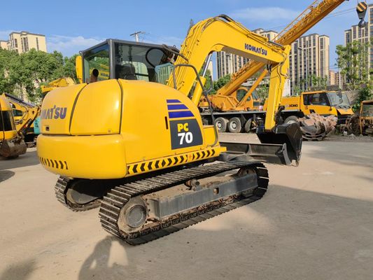 เครื่องขุดของญี่ปุ่นเดิม Komatsu PC70-8 เครื่องขุดชนิด Crawler