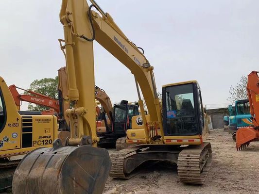 12 ตันใช้ Komatsu PC120-6 รอบคลุม เครื่องขุดไฮดรอลิก การรับประกันความปลอดภัย