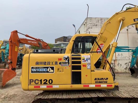 12 ตันใช้ Komatsu PC120-6 รอบคลุม เครื่องขุดไฮดรอลิก การรับประกันความปลอดภัย