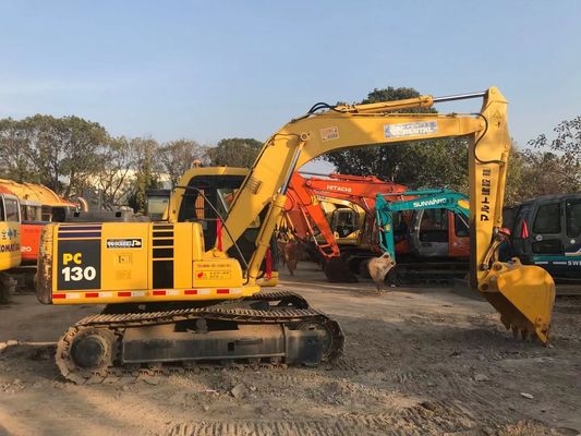 ประหยัดพลังงาน ใช้ Komatsu PC130 6 Crawler ความมั่นคงสูง สีเดิม