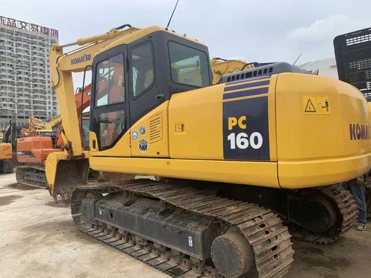 ญี่ปุ่น Komatsu PC160LC-7 Mini Crawler Excavator มือสอง พร้อมเครื่องยนต์แรง