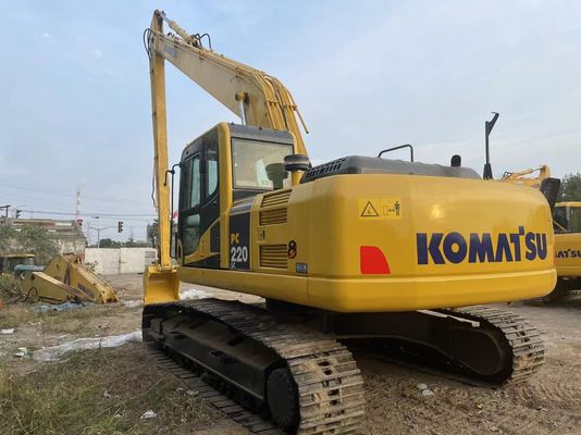 Originla Japan Used Komatsu Excavator PC220-7 Crawler กับแขนยาว 18 เมตร