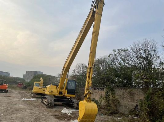 Originla Japan Used Komatsu Excavator PC220-7 Crawler กับแขนยาว 18 เมตร