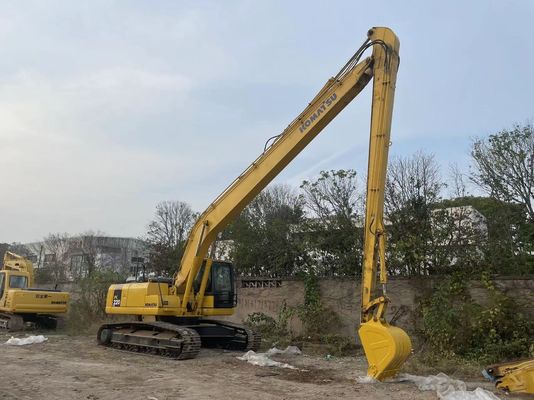 Originla Japan Used Komatsu Excavator PC220-7 Crawler กับแขนยาว 18 เมตร
