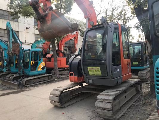 ญี่ปุ่น ใช้ Excavator ZX75US-3 พลังงานประหยัด Hitachi Crawler Excavator
