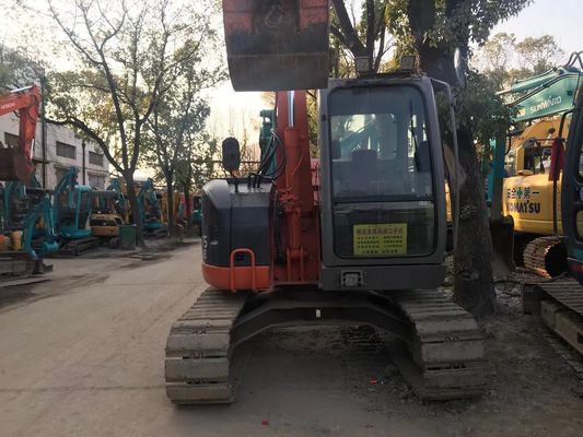 ญี่ปุ่น ใช้ Excavator ZX75US-3 พลังงานประหยัด Hitachi Crawler Excavator