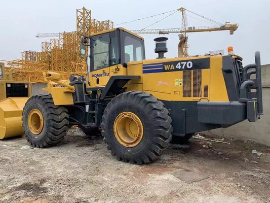 สีใหม่ เครื่องบรรทุกล้อมือสอง Komatsu WA470-6 เครื่องบรรทุกมือสอง