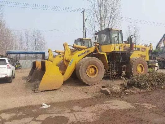 ใช้ Komatsu WA500 6 ล้อ Loader WA600-6 ประหยัดเชื้อเพลิงสําหรับการก่อสร้าง