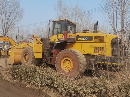 ใช้ Komatsu WA500 6 ล้อ Loader WA600-6 ประหยัดเชื้อเพลิงสําหรับการก่อสร้าง