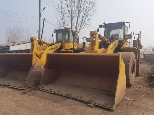 ใช้ Komatsu WA500 6 ล้อ Loader WA600-6 ประหยัดเชื้อเพลิงสําหรับการก่อสร้าง