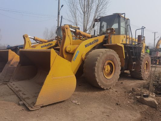 ใช้ Komatsu WA500 6 ล้อ Loader WA600-6 ประหยัดเชื้อเพลิงสําหรับการก่อสร้าง