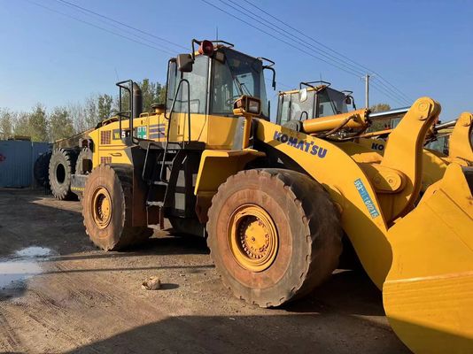 ใช้ Komatsu WA500 6 ล้อ Loader WA600-6 ประหยัดเชื้อเพลิงสําหรับการก่อสร้าง