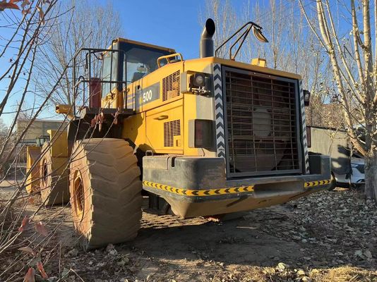 ใช้ Komatsu WA500 6 ล้อ Loader WA600-6 ประหยัดเชื้อเพลิงสําหรับการก่อสร้าง
