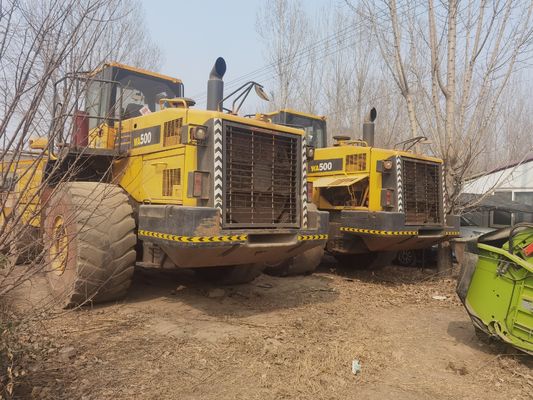 ใช้ Komatsu WA500 6 ล้อ Loader WA600-6 ประหยัดเชื้อเพลิงสําหรับการก่อสร้าง