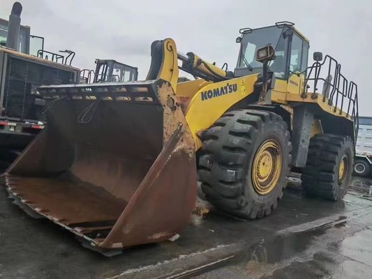 Komatsu WA600-6 เครื่องบรรทุกล้อเล็กมือสอง WA500-6 การดําเนินงานความปลอดภัยสําหรับการเหมืองแร่