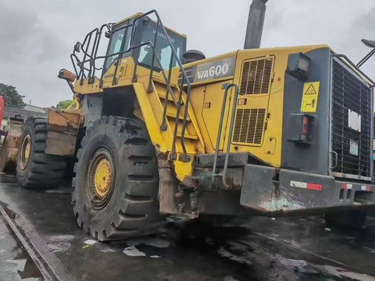 Komatsu WA600-6 เครื่องบรรทุกล้อเล็กมือสอง WA500-6 การดําเนินงานความปลอดภัยสําหรับการเหมืองแร่