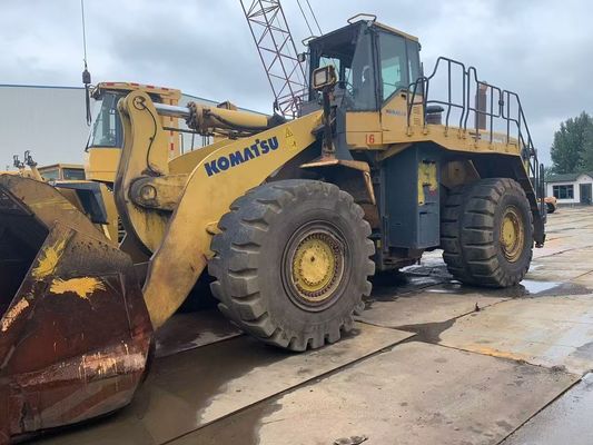 Komatsu WA600-6 เครื่องบรรทุกล้อเล็กมือสอง WA500-6 การดําเนินงานความปลอดภัยสําหรับการเหมืองแร่