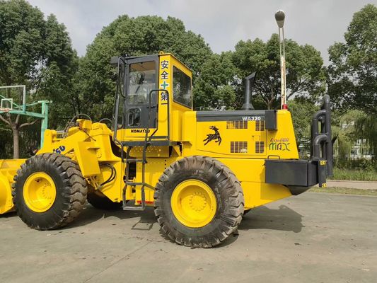เครื่องบรรทุกล้อยี่ปุ่นเดิม Komatsu WA320-3 เครื่องบรรทุกด้านหน้ายี่ปุ่น