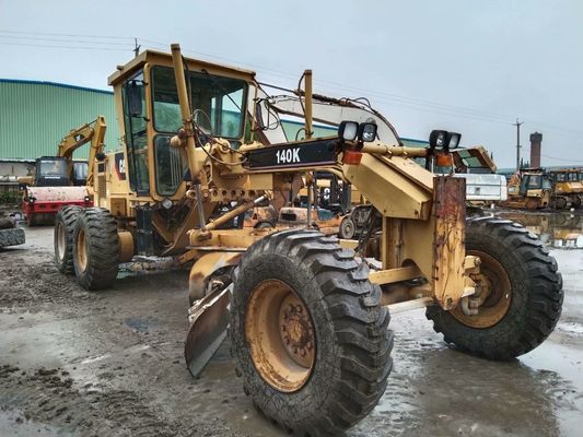 สหรัฐอเมริกาเดิม 140K ใช้ CAT Motor Grader ผลผลิตสูง ประหยัดเชื้อเพลิง