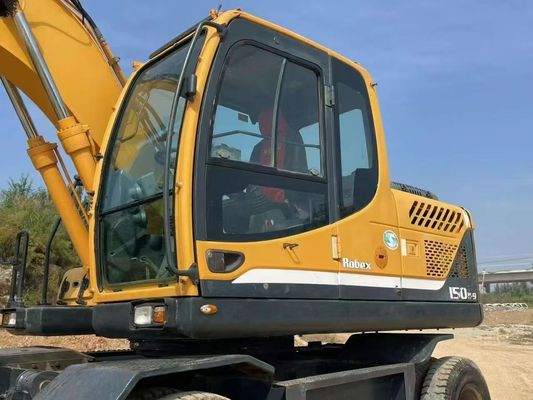 Hyundai R150W-9 เครื่องขุดล้อมือสอง 2015 ความแม่นยําสูงสําหรับการก่อสร้าง
