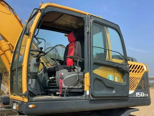 Hyundai R150W-9 เครื่องขุดล้อมือสอง 2015 ความแม่นยําสูงสําหรับการก่อสร้าง