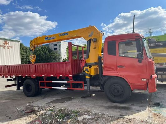 8 ตัน XCMG SQS200-4 รถบรรทุกติดตั้งเครนมือสองกับรถบรรทุก DongFeng ปี 2019