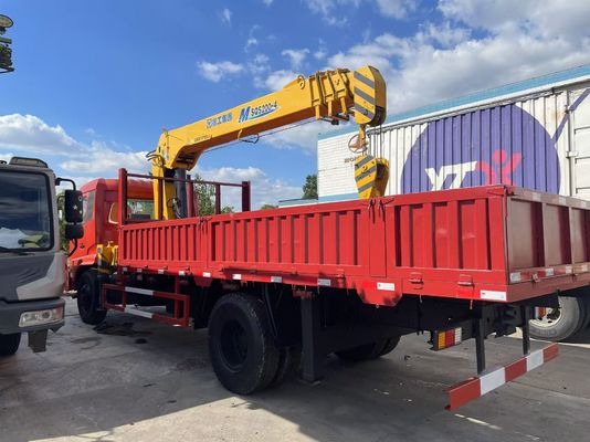 8 ตัน XCMG SQS200-4 รถบรรทุกติดตั้งเครนมือสองกับรถบรรทุก DongFeng ปี 2019