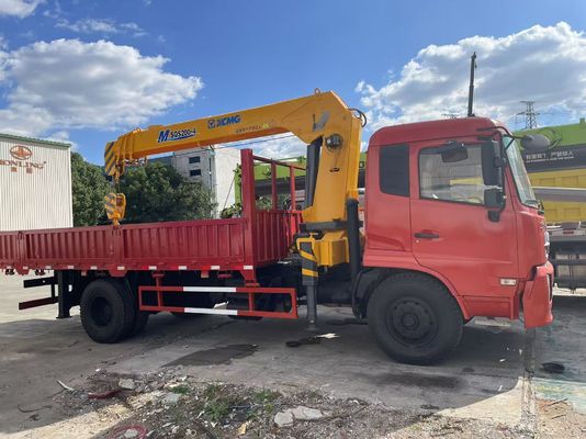 8 ตัน XCMG SQS200-4 รถบรรทุกติดตั้งเครนมือสองกับรถบรรทุก DongFeng ปี 2019