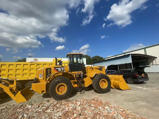 CAT 950H เครื่องบรรทุกล้อมือสอง สถานที่ก่อสร้าง เครื่องบรรทุกด้านหน้าที่ใช้ในแอฟริกา