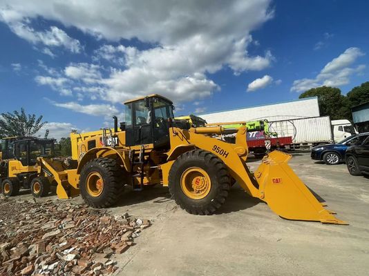 CAT 950H เครื่องบรรทุกล้อมือสอง สถานที่ก่อสร้าง เครื่องบรรทุกด้านหน้าที่ใช้ในแอฟริกา