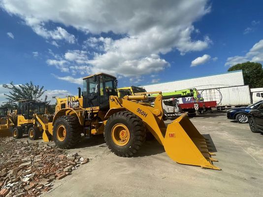 CAT 950H เครื่องบรรทุกล้อมือสอง สถานที่ก่อสร้าง เครื่องบรรทุกด้านหน้าที่ใช้ในแอฟริกา