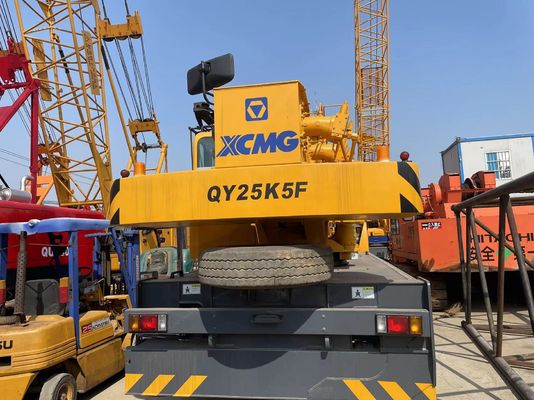 2021 ปีใช้รถบรรทุกเครน XCMG QY25K5F การดําเนินงานความปลอดภัย เครนเคลื่อนที่ 25 ตัน