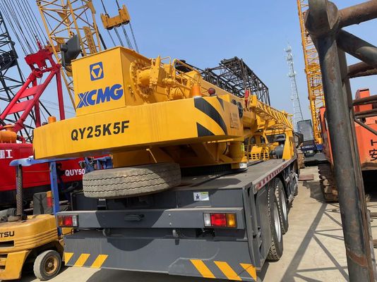 2021 ปีใช้รถบรรทุกเครน XCMG QY25K5F การดําเนินงานความปลอดภัย เครนเคลื่อนที่ 25 ตัน