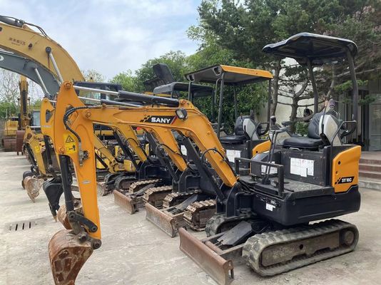 ใช้ SANY SY16C มินิ Excavator การทํางานเรียบง่ายสําหรับการทํางานในสวน