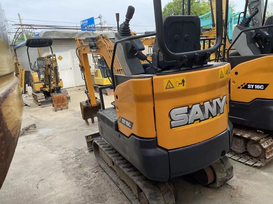 ใช้ SANY SY16C มินิ Excavator การทํางานเรียบง่ายสําหรับการทํางานในสวน