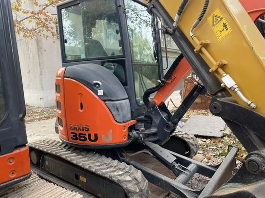 ของแท้ญี่ปุ่น ใช้ Hitachi ZX35U-5N Mini Excavator ในสภาพที่ดี / ใช้ญี่ปุ่น Mini Excavator กับแขนสวิงและเครื่องยนต์ EPA