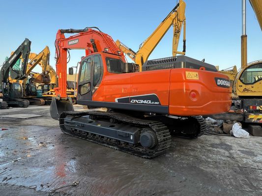 สีใหม่ ใช้ Doosan DX340LC-9C เครื่องขุด Crawler ในสภาพดีเยี่ยม