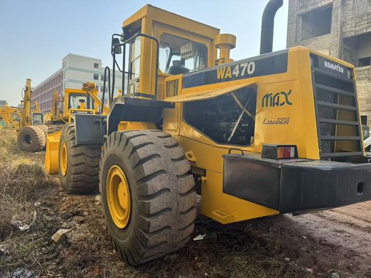 สีใหม่ WA470-3 เครื่องบรรทุกล้อ Komatsu ที่ใช้สําหรับการก่อสร้าง ตะวันออกกลาง