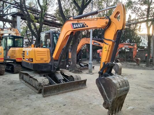 2020 ปีใช้ SANY SY60C-9 เครื่องขุดแคลนขนาดเล็ก สีเดิม